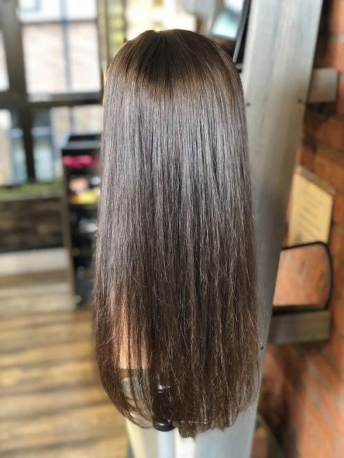 Теменная накладка из натуральных волос