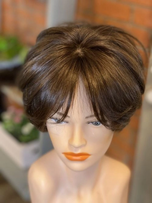 Теменная накладка из натуральных волос